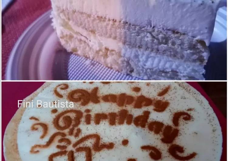 Tarta fría de leche merengada