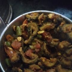 A picture of Karela ki sabji.
