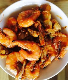 tôm rim thịt ba chỉ