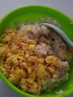 Foto resep Mpasi 10+ Nasi Tim Tumis Tahu Telor Orak Arik