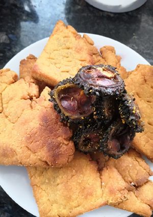 A picture of Mithi fry roti gajj with karela.