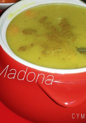 A picture of Blended Red Lentil and Vegetable Soup.