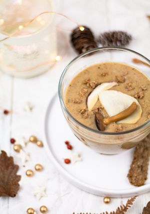 Une photo de Velouté de cèpes et de châtaignes et ses gressins
