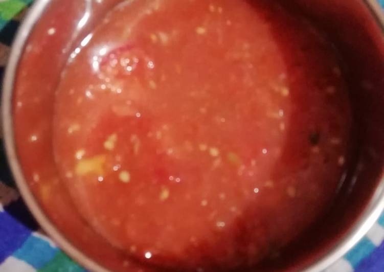 Simple Way to Make Homemade Tomato dip Cooking Basics for Newbies