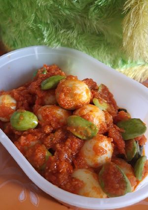 Foto resep Balado Telor Puyuh Pete