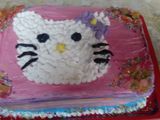 Hello Kitty szivárványtorta