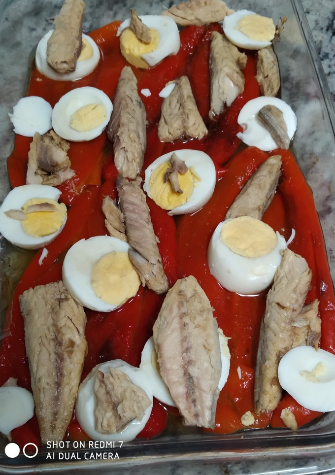Una foto de Ensalada de pimientos asados