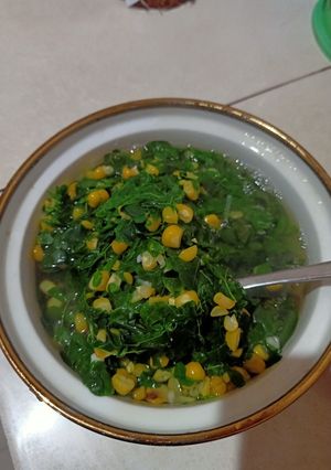 Foto resep Daun Kelor Jagung Masak Bening