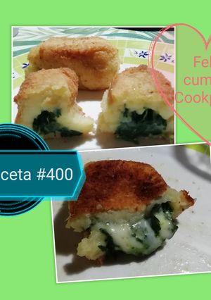 Una foto de ❤️ Bombas de papa rellenas de "festejos" 🎉🎂🍰🍹🥂