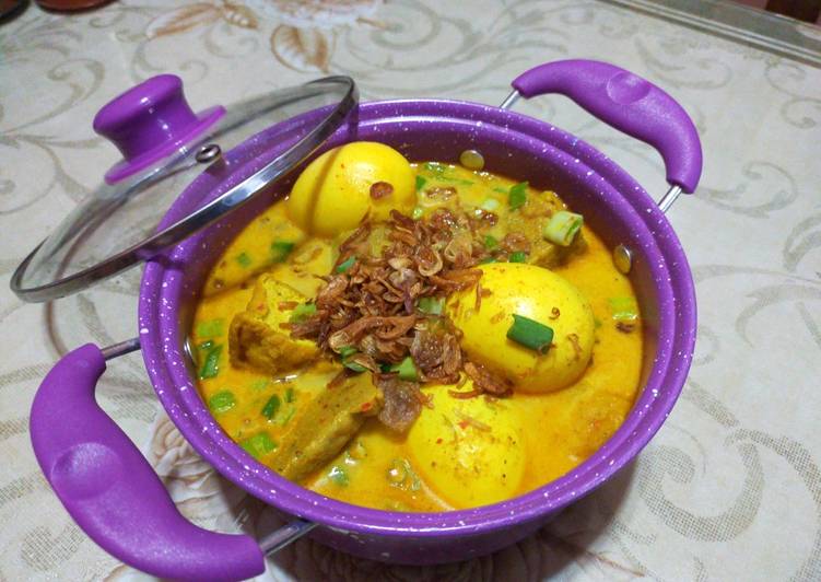 Resep Sayur Kuning Telur Tahu : Just Cooking Completed ...