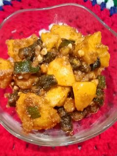 ભીંડા બટેટાનું શાક રેસીપી મુખ્ય ફોટો