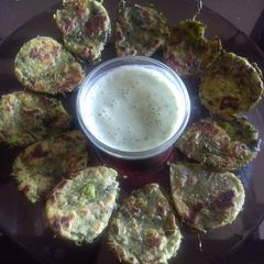 Methi & Spinach bites A picture of Methi & Spinach bites.