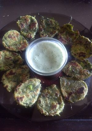 A picture of Methi & Spinach bites.