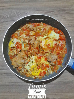 Foto resep 50.2024. Tumis Telor Ceplok Ayam & Tomat