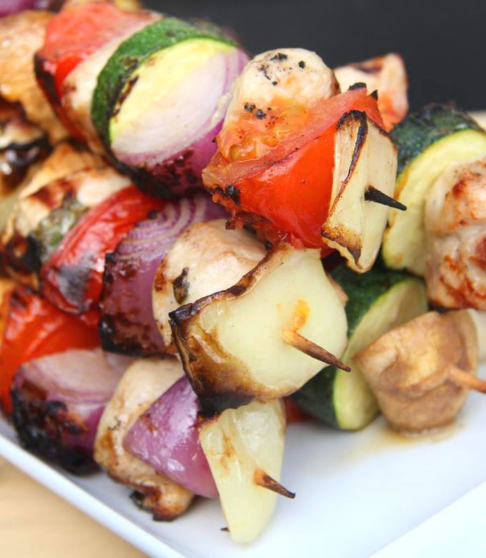 Csirkés saslik recept fotója