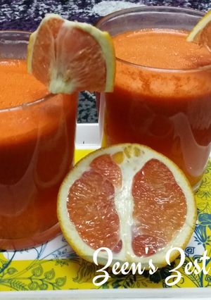 A picture of Grapefruit and Carrot Juice.