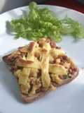 ขนมปังหน้านัตโตะไข่กวนชีส