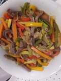 Wok de verduras con carne