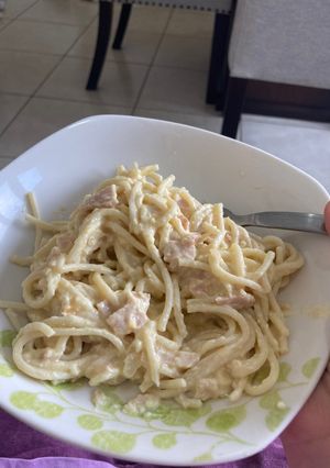 Una foto de Pasta en salsa blanca