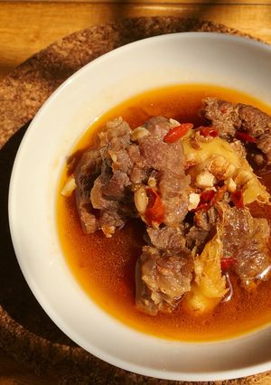 Hình của món Bò kho gừng.