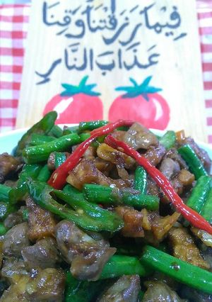 Foto resep Oseng kacang panjang tempe ampela
