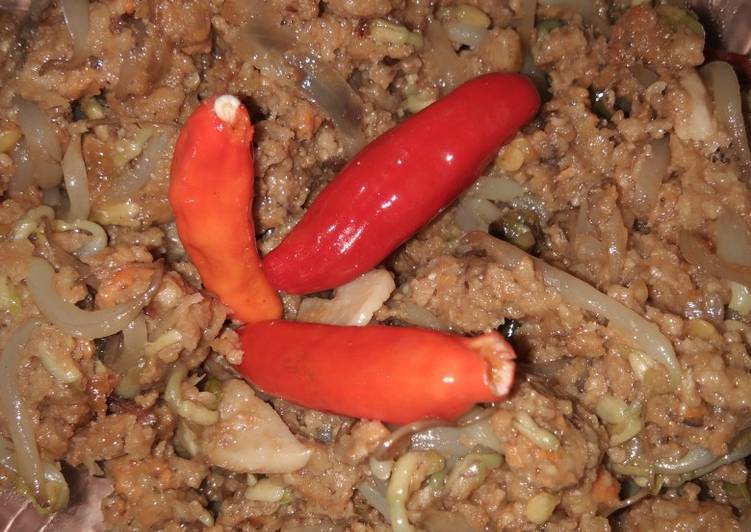 Oncom toge tumis cabe rawit