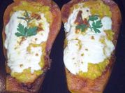 Una foto de calabaza rellena