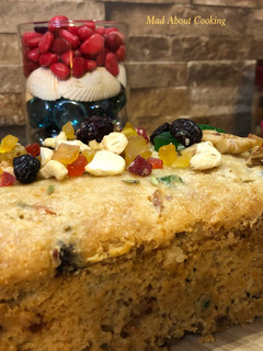A picture of Sooji Atta Fruit Cake (Whole Wheat Rava Fruit Cake) – Christmas Special.