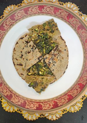 A picture of Stuffed bajra rotla by Shobha Rathod(bajra flour).