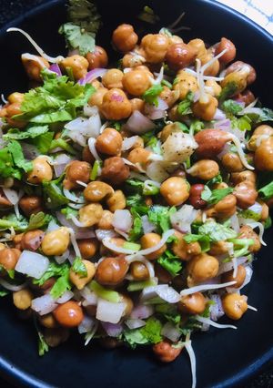 A picture of Sprouted chana salad.
