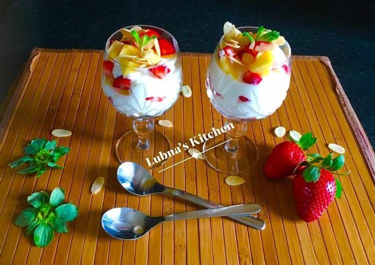 Simple Way to Make Award-winning Mango Strawberry Yogurt Parfaits