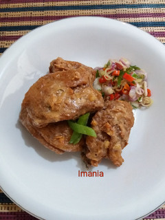 Foto resep Ayam saus telur asin sambal matah