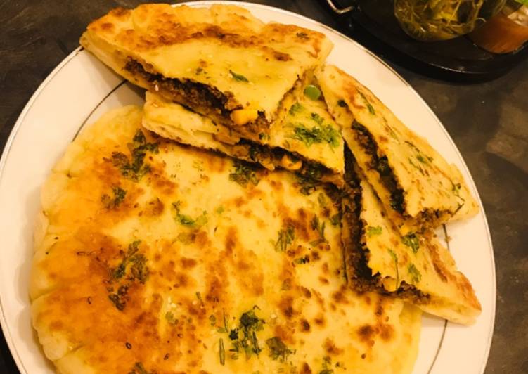 Recipe of Any-night-of-the-week Whosayna’s Tawa Keema Naan