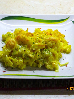 Karfiol sajtos papardellével recept fotója