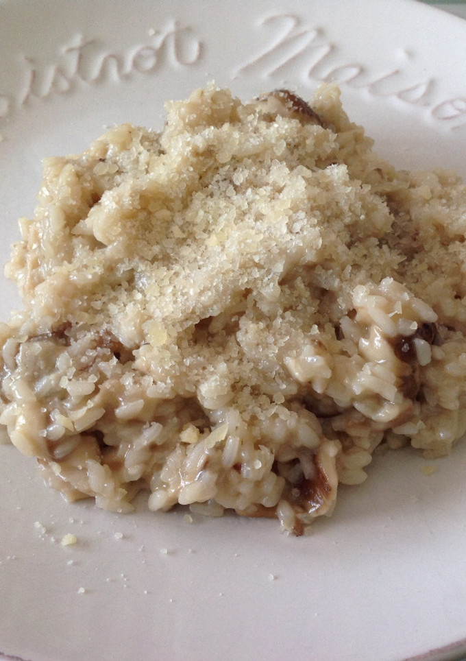 Una foto de Risotto de shitake