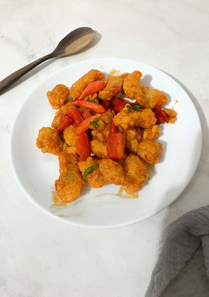 Foto resep Ayam goreng tepung saus cabe