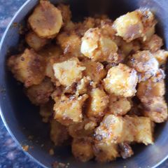 Besan ke gatte ki sabji (dry) A picture of Besan ke gatte ki sabji (dry).
