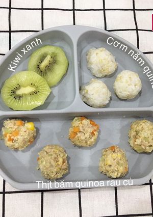 Hình của món BÁNH THỊT BĂM QUINOA RAU CỦ (blw).