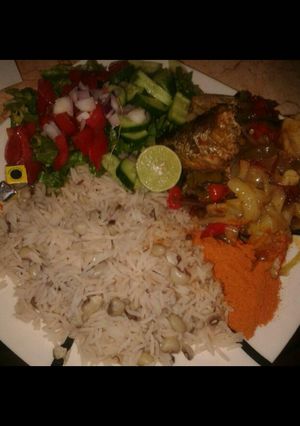 A picture of Rice and beans (garau garau).