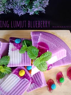 Foto resep Puding lumut blueberry