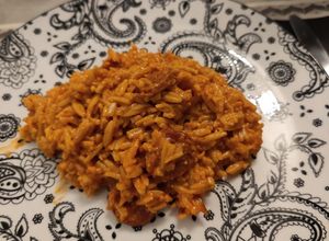 Une photo de Langue oiseaux façon risotto aux chorizo au cookeo