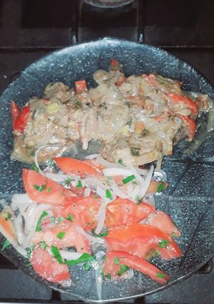 Una foto de Bifes a la criolla