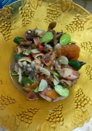Foto resep Cumi asin pete
