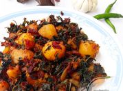 A picture of amaranth and potatoes