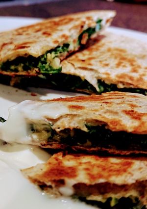 A picture of Spanakopita Quesadilla.