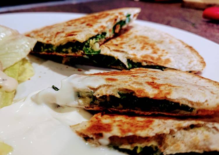 Recipe of Quick Spanakopita Quesadilla