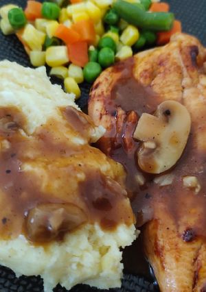 Foto resep Grill chicken & mash potato ala rumahan