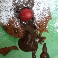 Oats choco lava cake A picture of Oats choco lava cake.