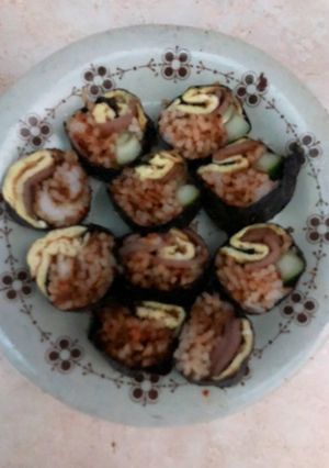 Foto resep Sushi abon pedas