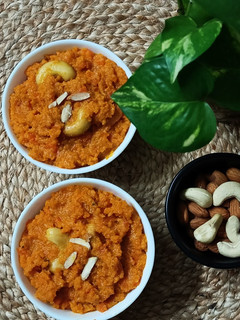 A picture of Gajar ka halwa (Carrot Halwa).